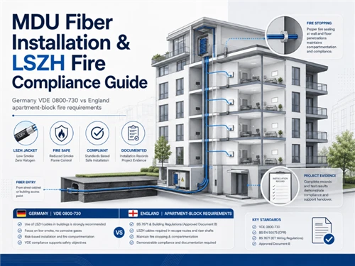 2026 MDU Fiber Installation Fire Compliance: Německo versus Anglie